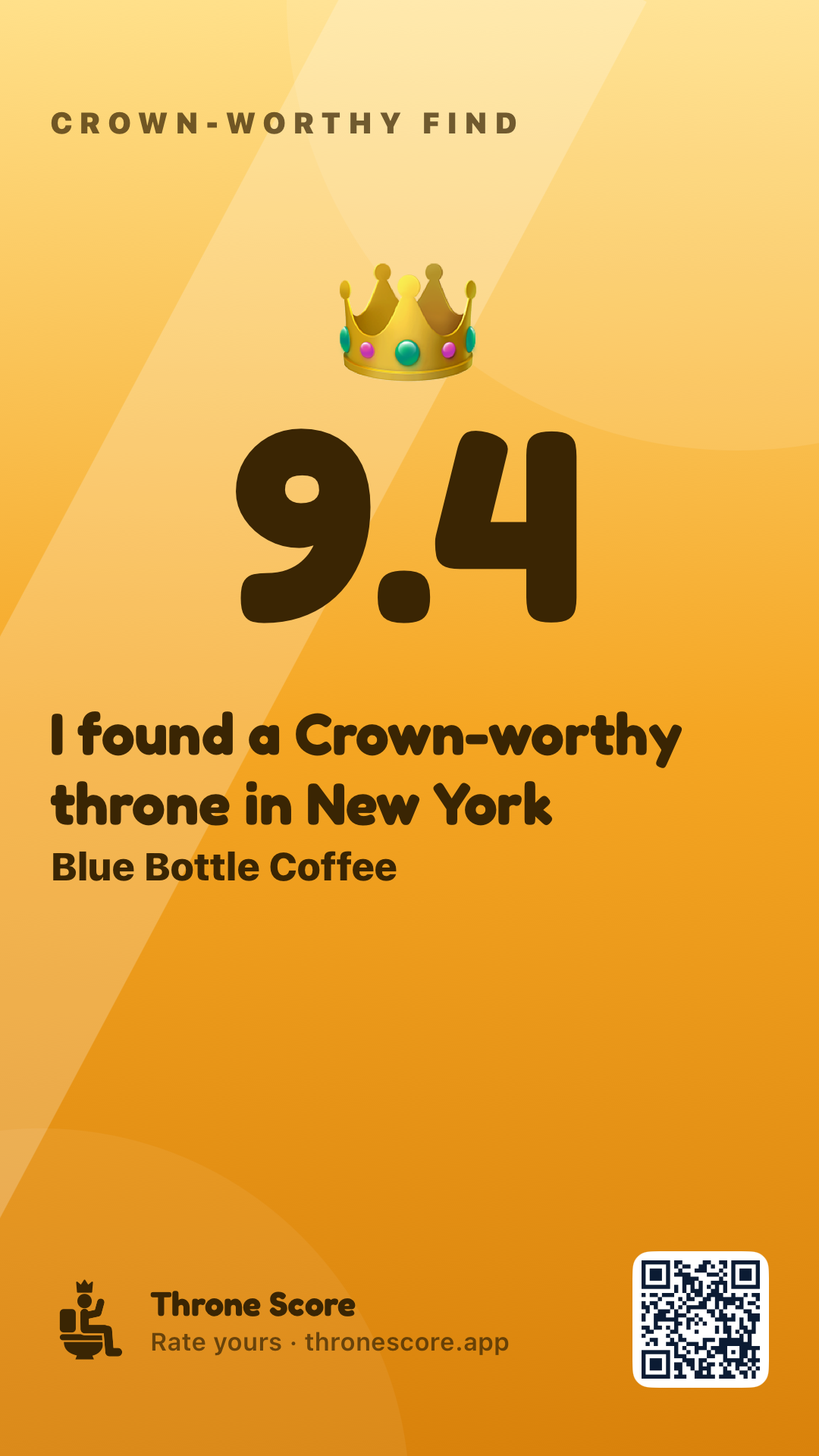 Crown-worthy find share card